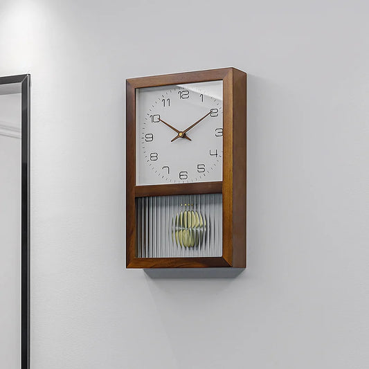 Japanese Natural Wooden Silent Pendulum Clock